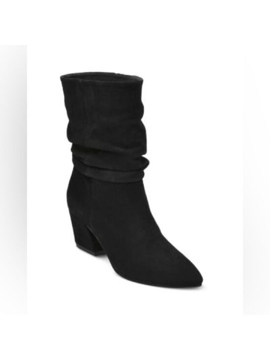 Botkier Shoes - Botkier Skylar Slouched Bootie Pointed Toe Faux Suede Women 7.5 Black